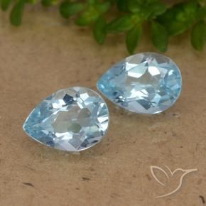 1.77 ct natürliche Himmerlblau Topas-Edelsteine, Birnenform, VVS-VS