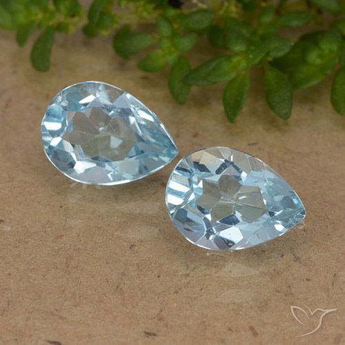 1.82ctw Natürlicher Himmerlblau Topas, Birnenform, VVS-VS