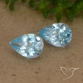 1.49 ct natürliche Himmerlblau Topas-Edelsteine, Birnenform, VVS-VS