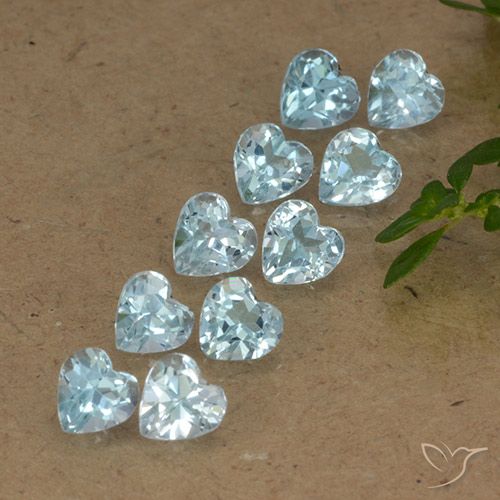 2.88ctw Natürlicher Himmerlblau Topas, Herz, VS