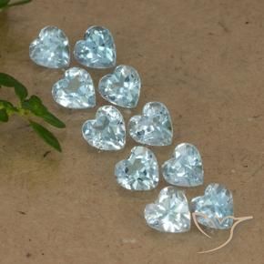 2.88 ct natürliche Himmerlblau Topas-Edelsteine, Herz, VS