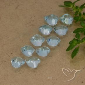 2.88 ct natürliche Himmerlblau Topas-Edelsteine, Herz, VS