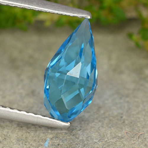 2.66ct Natürlicher Swiss Blue Topas, Briolette, VVS-VS