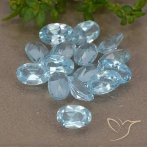 3.89 ct natürliche Himmerlblau Topas-Edelsteine, Oval, VS