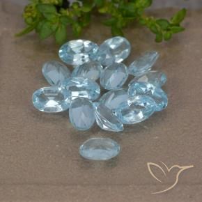 3.89 ct natürliche Himmerlblau Topas-Edelsteine, Oval, VS