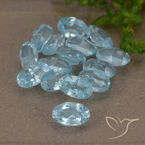 4.16 ct natürliche Himmerlblau Topas-Edelsteine, Oval, VS