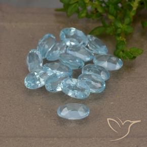 4.16 ct natürliche Himmerlblau Topas-Edelsteine, Oval, VS