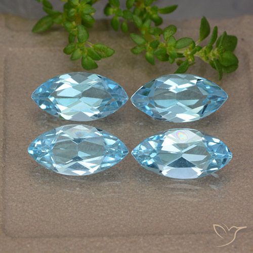 5.25ctw Natürlicher Swiss Blue Topas, Marquise, VVS-VS