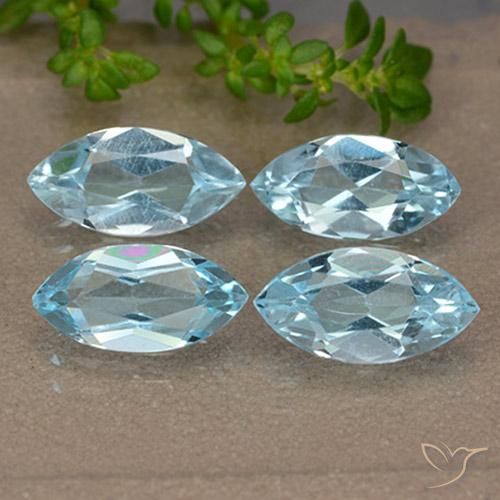 4.88 ct natürliche Himmerlblau Topas-Edelsteine, Marquise, VVS-VS