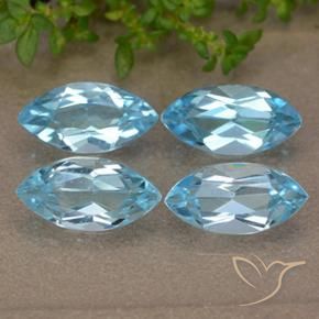 5.60 ct natürliche Swiss Blue Topas-Edelsteine, Marquise, VVS-VS