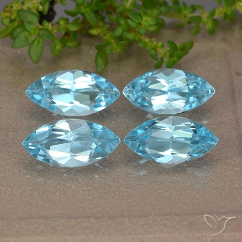 5.06ctw Natürlicher Swiss Blue Topas, Marquise, VVS-VS