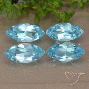 5.06 ct natürliche Swiss Blue Topas-Edelsteine, Marquise, VVS-VS