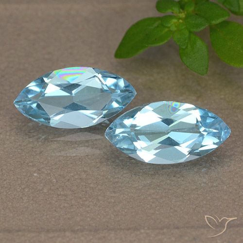 2.47ctw Natürlicher Himmerlblau Topas, Marquise, VVS-VS