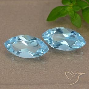 2.47 ct natürliche Himmerlblau Topas-Edelsteine, Marquise, VVS-VS