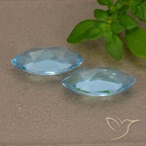 2.47 ct natürliche Himmerlblau Topas-Edelsteine, Marquise, VVS-VS