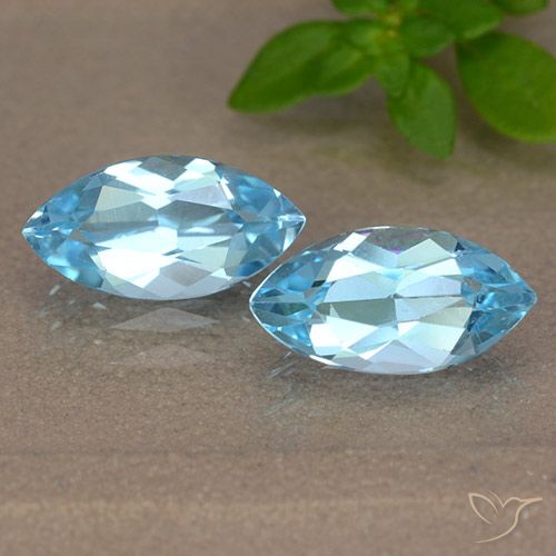 2.46ctw Natürlicher Swiss Blue Topas, Marquise, VVS-VS