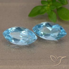 2.46 ct natürliche Swiss Blue Topas-Edelsteine, Marquise, VVS-VS