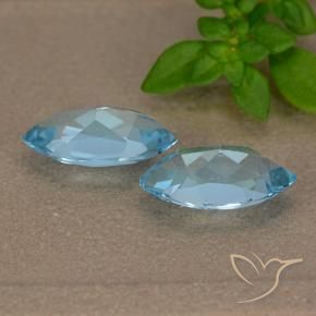 2.46 ct natürliche Swiss Blue Topas-Edelsteine, Marquise, VVS-VS