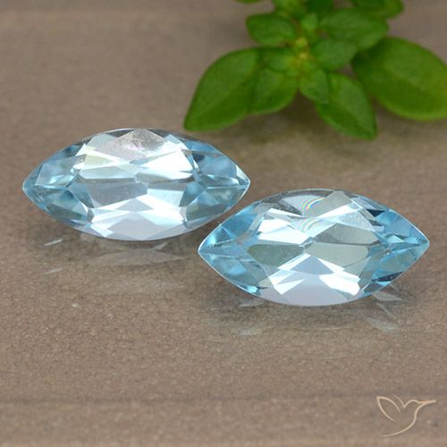 2.62ctw Natürlicher Himmerlblau Topas, Marquise, VVS-VS