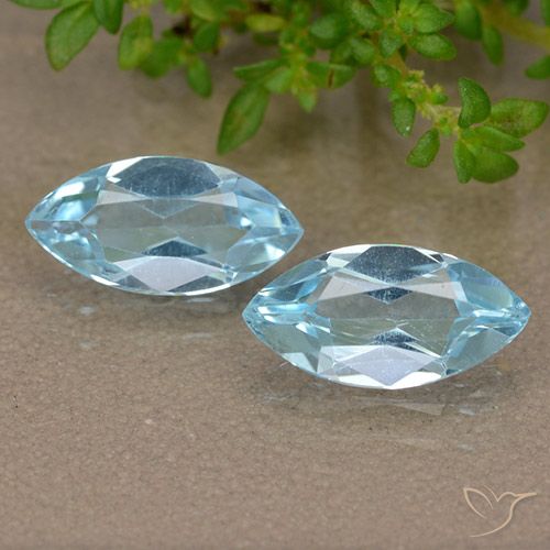 2.22ctw Natürlicher Himmerlblau Topas, Marquise, VVS-VS