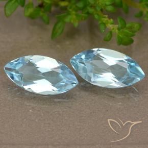 2.22 ct natürliche Himmerlblau Topas-Edelsteine, Marquise, VVS-VS