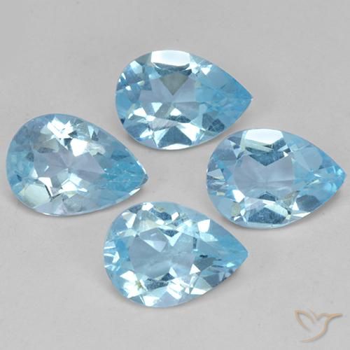 2.96ctw Natürlicher Himmerlblau Topas, Birnenform, VVS-VS