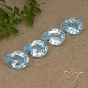 3.13 ct natürliche Himmerlblau Topas-Edelsteine, Birnenform, VVS-VS