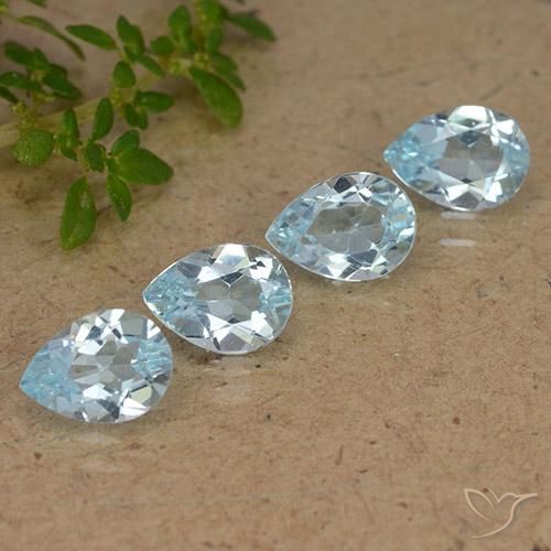 3.10 ct natürliche Himmerlblau Topas-Edelsteine, Birnenform, VVS-VS