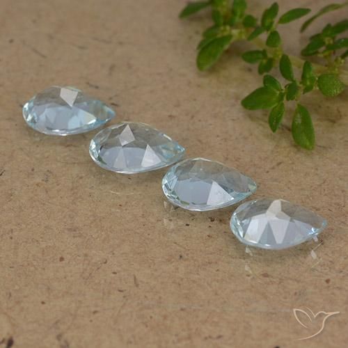 3.10 ct natürliche Himmerlblau Topas-Edelsteine, Birnenform, VVS-VS