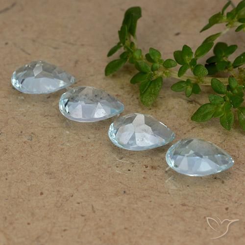 3.47 ct natürliche Himmerlblau Topas-Edelsteine, Birnenform, VVS-VS