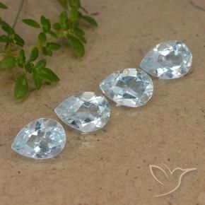 3.29 ct natürliche Himmerlblau Topas-Edelsteine, Birnenform, VVS-VS