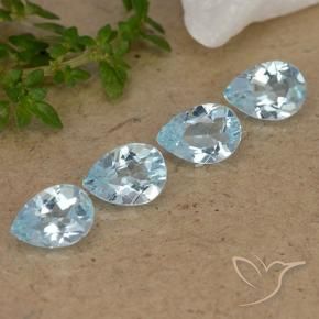 3.09 ct natürliche Himmerlblau Topas-Edelsteine, Birnenform, VVS-VS