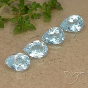 3.31 ct natürliche Himmerlblau Topas-Edelsteine, Birnenform, VVS-VS