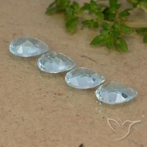 3.31 ct natürliche Himmerlblau Topas-Edelsteine, Birnenform, VVS-VS