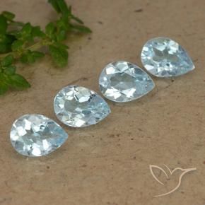 3.27 ct natürliche Himmerlblau Topas-Edelsteine, Birnenform, VVS-VS