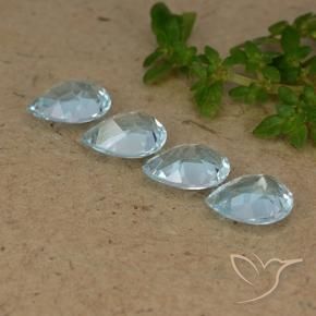 3.27 ct natürliche Himmerlblau Topas-Edelsteine, Birnenform, VVS-VS