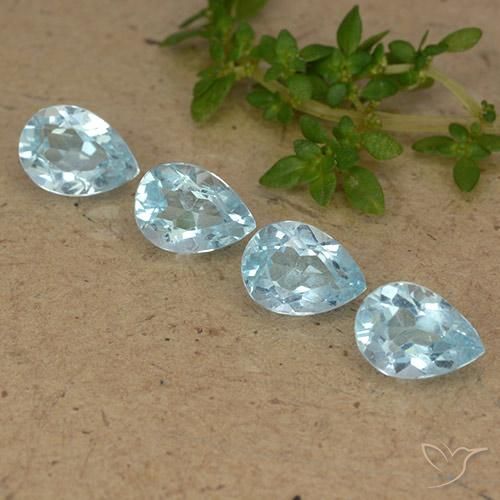 3.53ctw Natürlicher Swiss Blue Topas, Birnenform, VVS-VS
