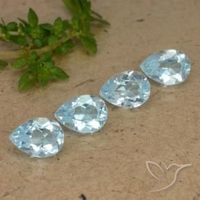 3.39 ct natürliche Himmerlblau Topas-Edelsteine, Birnenform, VVS-VS