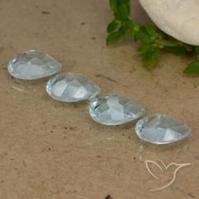 3.45 ct natürliche Himmerlblau Topas-Edelsteine, Birnenform, VVS-VS