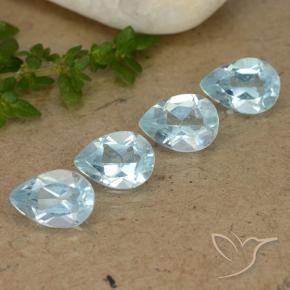 3.28 ct natürliche Himmerlblau Topas-Edelsteine, Birnenform, VVS-VS