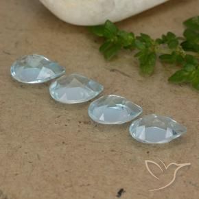3.28 ct natürliche Himmerlblau Topas-Edelsteine, Birnenform, VVS-VS