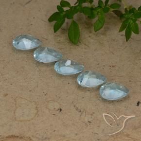 4.29 ct natürliche Himmerlblau Topas-Edelsteine, Birnenform, VVS-VS