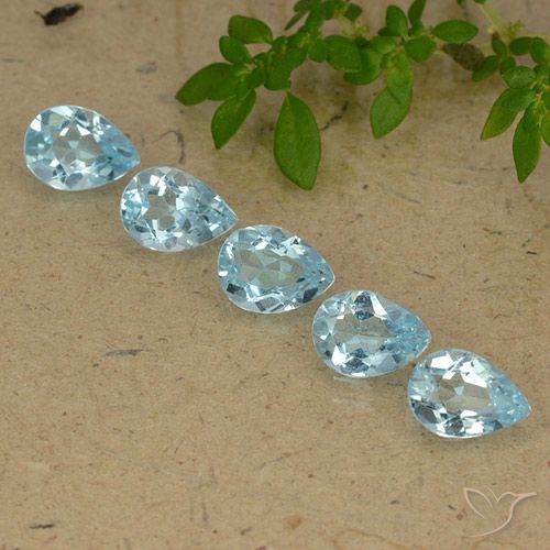 3.83ctw Natürlicher Himmerlblau Topas, Birnenform, VVS-VS
