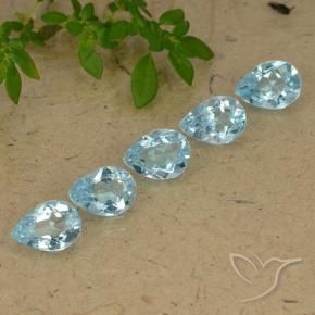 3.83 ct natürliche Himmerlblau Topas-Edelsteine, Birnenform, VVS-VS