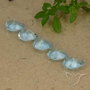 3.83 ct natürliche Himmerlblau Topas-Edelsteine, Birnenform, VVS-VS