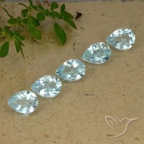 3.97 ct natürliche Himmerlblau Topas-Edelsteine, Birnenform, VVS-VS