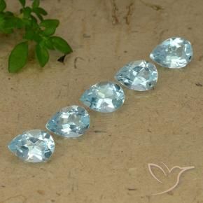 4.25 ct natürliche Himmerlblau Topas-Edelsteine, Birnenform, VVS-VS