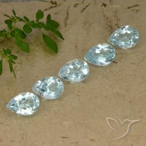 4.27 ct natürliche Himmerlblau Topas-Edelsteine, Birnenform, VVS-VS