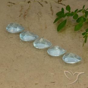 4.27 ct natürliche Himmerlblau Topas-Edelsteine, Birnenform, VVS-VS