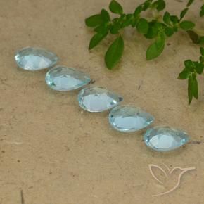 3.74 ct natürliche Himmerlblau Topas-Edelsteine, Birnenform, VVS-VS